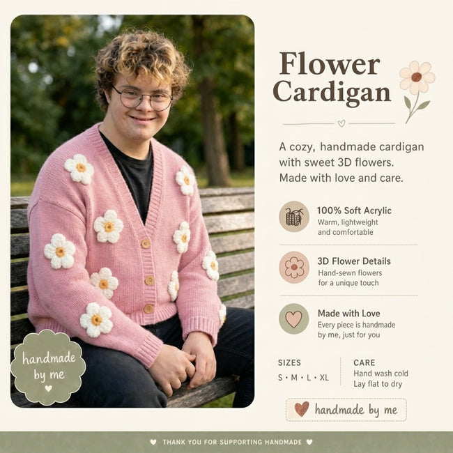 Crochet Flower Cardigan